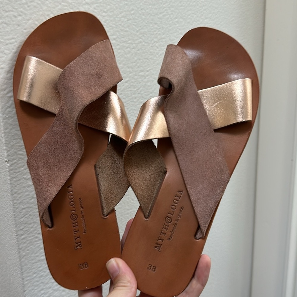 Mythologia phoebe rose cross strap sandals